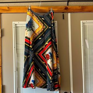 Farm Rio, floor length flowy skirt